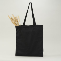 Bolsa de algodón negra 6oz 42x38 (cm)