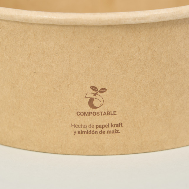 Bowl kraft 750 ml (PLA) Alternativa