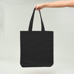 Bolsa de algodón negra 42x38x6 (cm)