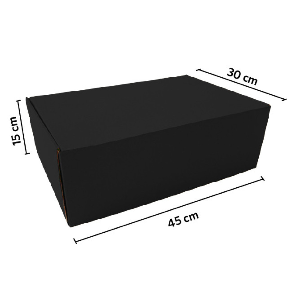 Caja autoarmable 45x30x15 negra