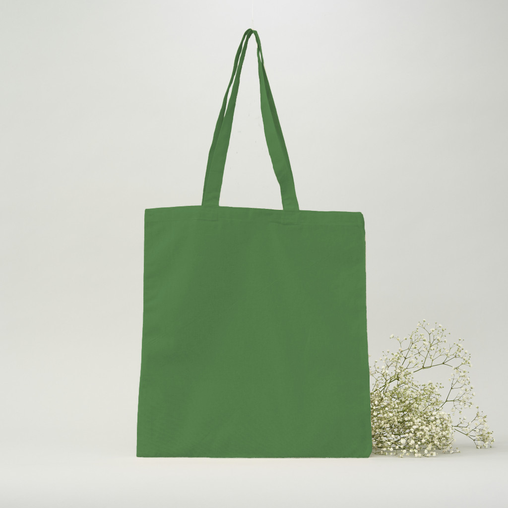 Bolsa de algodón verde 42x38 (cm)