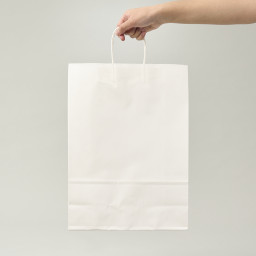 Bolsa de papel kraft blanca 41x30x12 (cm)