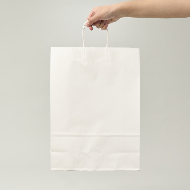 Bolsa de papel kraft blanca 41x30x12 (cm)