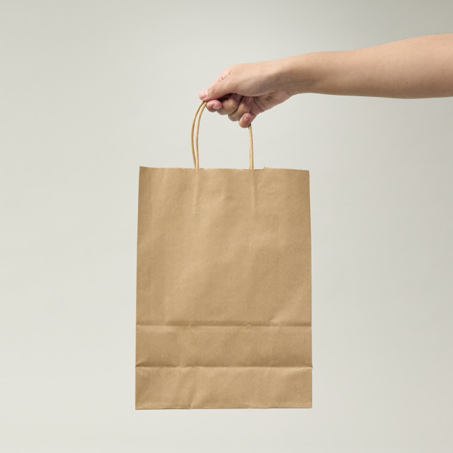 Caja 500 uds Bolsa de papel kraft 30x22x10 (cm)