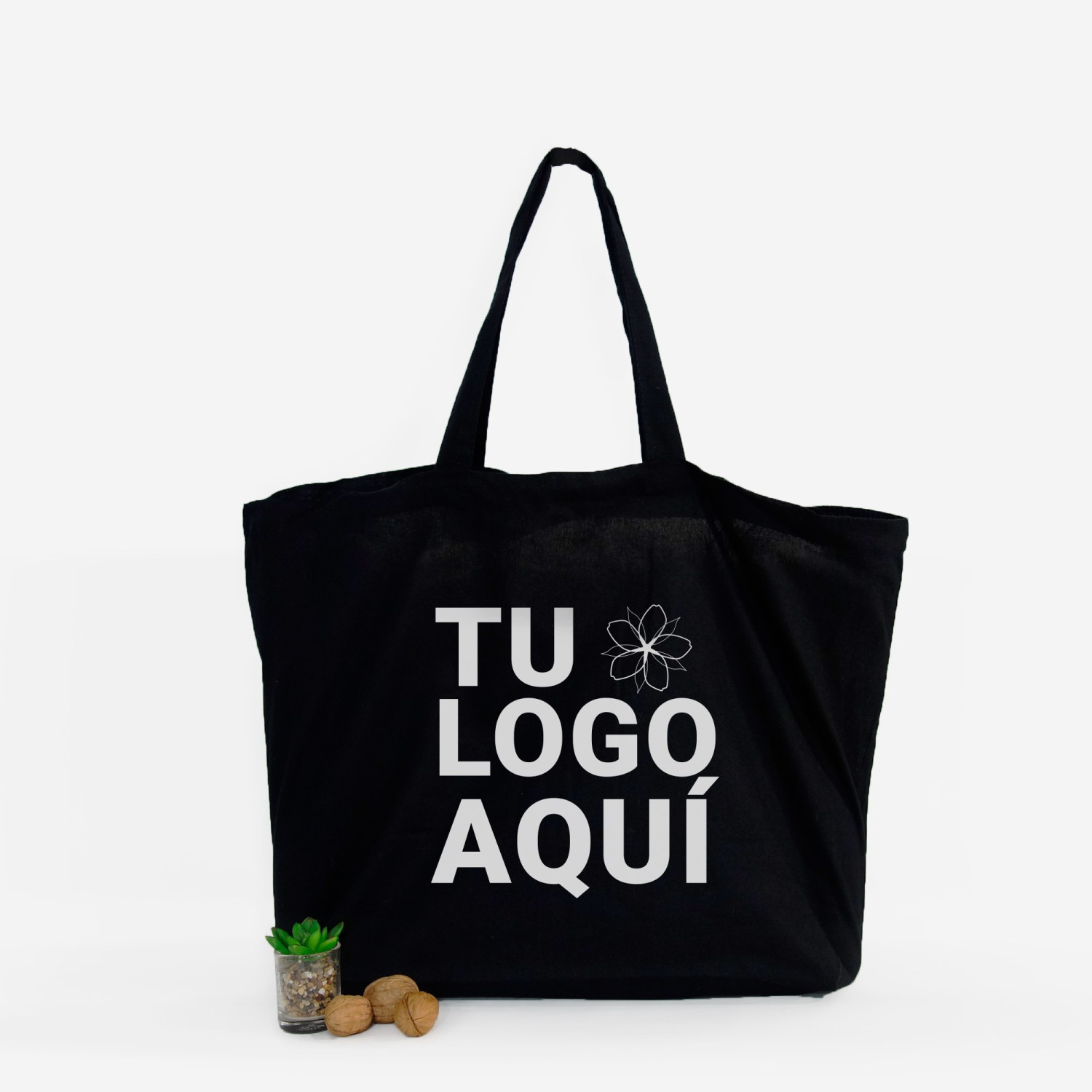 Bolsa de algodón negra | 40x58x20 (cm)