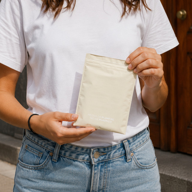 Bolsa de Envío Compostable Gris | 23x16 cm