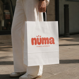 Bolsa de papel kraft blanca | 41x30x12 (cm)